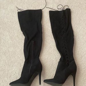 Thigh High Stiletto Boot WIDE CALF